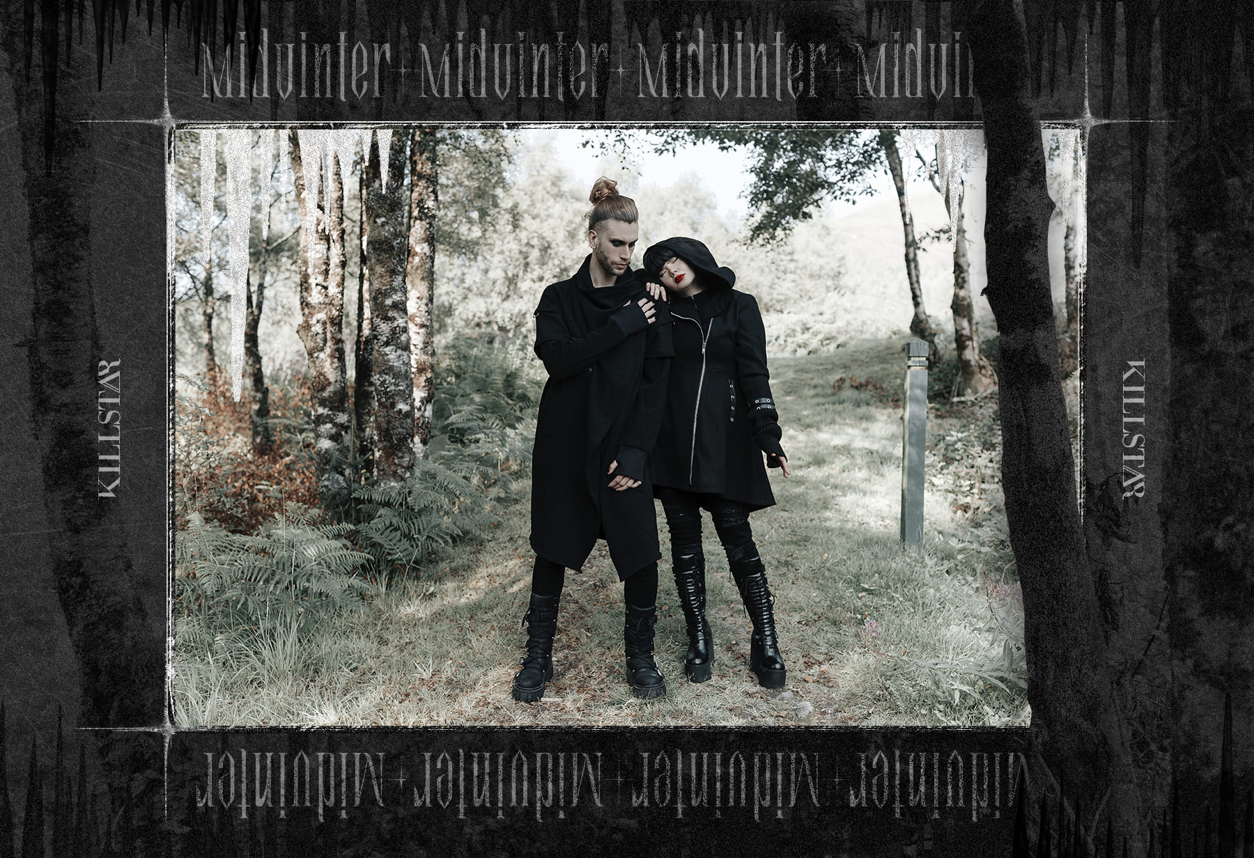 winter gothic styled coats and sweaters for men and women